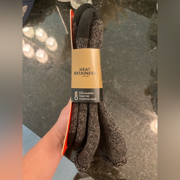 NWT MENS MUK LUK THERMAL INSULATED SOCKS  HEATHERED BLACK - Picture 4 of 4